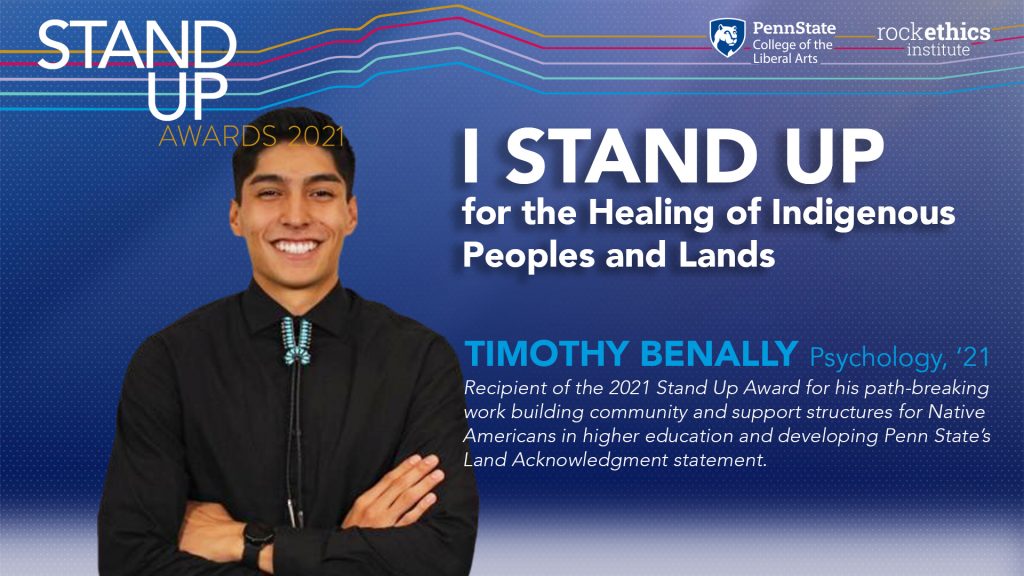 Image of Timothy Benally Stand Up graphic