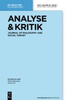 Image of the cover of Analyse and Kritik